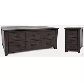 Madison County Barnwood Brown Harris End Table