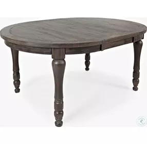 Madison County Barnwood Brown Round to Oval Extendable Dining Room Set