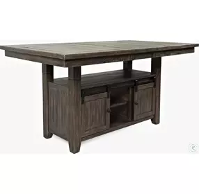 Madison County Barnwood Brown Adjustable Height Extendable Rectangular Storage Dining Room Set