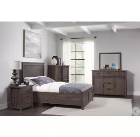 Madison County Barnwood Brown Queen Platform Bed