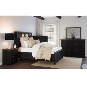 Madison County Vintage Black Queen Bookcase Bed