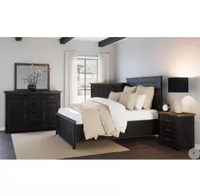 Madison County Vintage Black Barn Door Chest