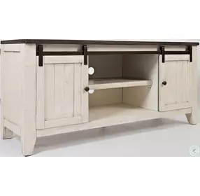 Madison County Vintage White 60" Entertainment Wall