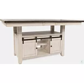 Madison County Vintage White Adjustable Height Extendable Rectangular Storage Dining Room Set