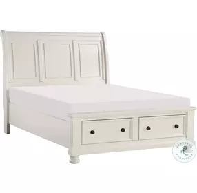 Laurelin White Storage Sleigh Bedroom Set