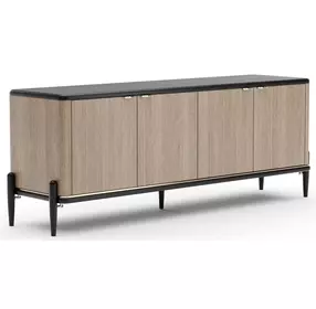 Madera Chocolate Koto Matte and Modern Walnut 4 Door Sideboard
