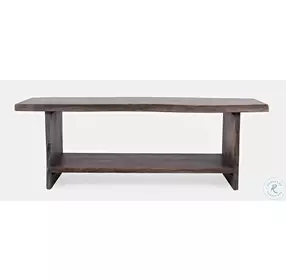 Global Archive Slate Live Edge Storage Bench