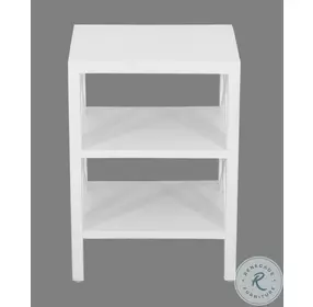 Global Archives White X Side Accent Table