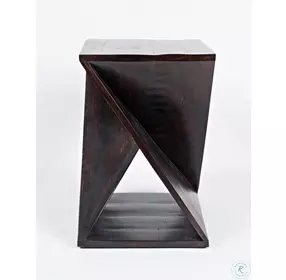 Global Archive Espresso Jasper Accent Table
