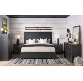 Westwood Dark Charred Oak Queen Panel Bed