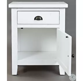 Artisans Craft Distressed Weathered White Accent Table