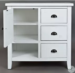 Artisans Craft Distressed Weathered White Accent Chest