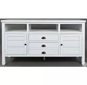Artisans Craft Distressed Weathered White 60" TV Stand