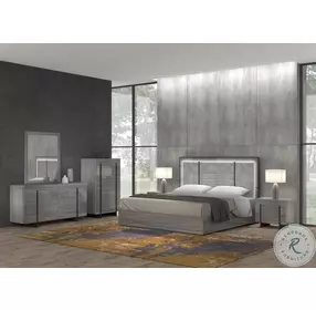 Blade Premium Moon Grey Queen Upholstered Panel Bed