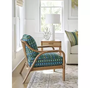 Key Biscayne Calatrava Green Upholstered Accent Chair