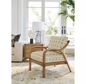 Key Biscayne Calatrava Beige Upholstered Accent Chair