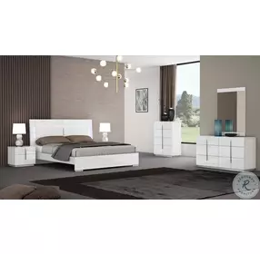 Oslo White Queen Platform Bed
