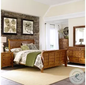 Grandpas Cabin Aged Oak 5 Drawer Chest