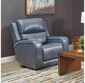 Oasis Storm Leather Zero Gravity Power Recliner with USB Charging and Heat Massage