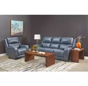 Oasis Storm Leather 83" Zero Gravity Power Reclining Sofa with USB Charging and Heat Massage