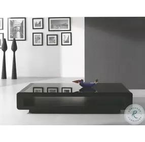 673 Dark Oak Modern Coffee Table