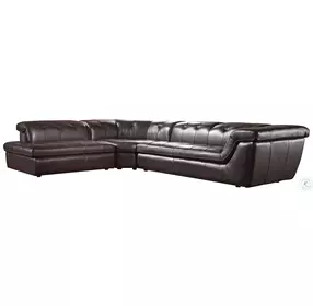 175442911-LHFC Chocolate Italian Leather LAF Sectional