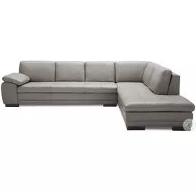 625 Grey Italian Leather RAF Sectional
