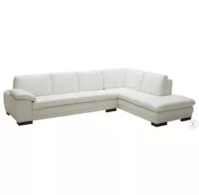 625 White Italian Leather RAF Sectional