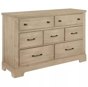 Cool Rustic Clear Maple 7 Drawer Dresser