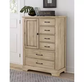 Cool Rustic Clear Maple 6 Drawer Chest