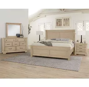 Cool Rustic Clear Maple Queen Mansion Bed