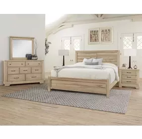 Cool Rustic Clear Maple King Plank Panel Bed