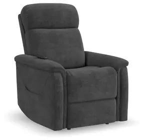 Luma Gray Performance Fabric Power Lift Recliner with USB Charging and Heat Massage