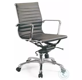 Comfy Low Back Black Swivel Office Chair