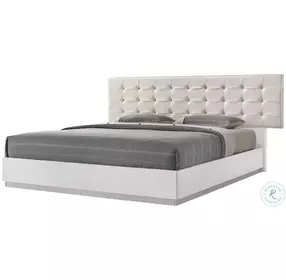 Verona White Lacquer Platform Bedroom Set