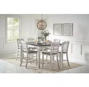 Orchard Park Brown and Soft Gray 7 Piece Counter Height Dining Set