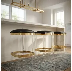 Jordan Acrylic and Black Counter Stool