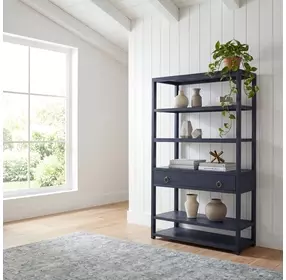Lark Navy Blue Bookshelf