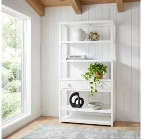 Lark White Bookshelf