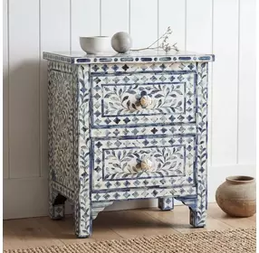 Bone Inlay Vivienne Blue Accent Chest