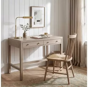 Nora Light Oak 2 Drawer Writing Desk