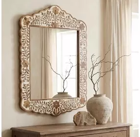 Vivienne Wood And Bone Inlay Wall Mirror