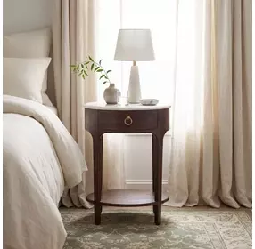 Butler Loft Ellen Distressed Brown Marble Nightstand