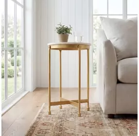 Butler Loft Claypool White Marble End Table