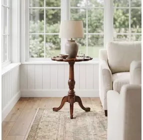 Masterpiece Dansby Vintage Oak Pedestal Table