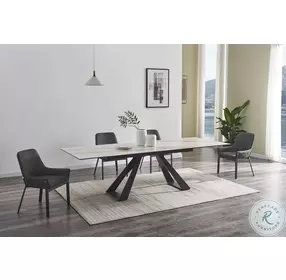 Venice Dark Gray Dining Chair Set of 2