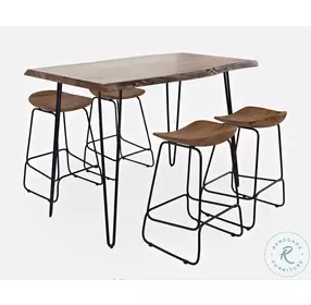 Natures Edge Chestnut Backless Counter Height Stool Set of 2