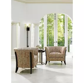 Laurel Canyon Beige and Red Upholstered Westgate Accent Chair