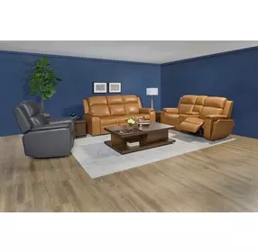 Ziggy Gray Leather Zero Gravity Power Recliner with Heat Massage and USB Charging