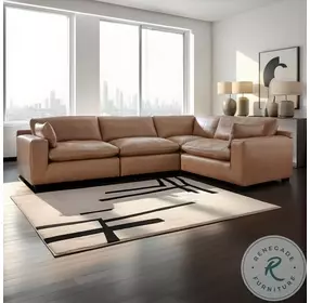 Emilia Caramel Modular 4 Piece Sectional